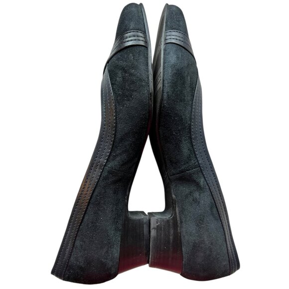 Mark Klemp Classics Womens Black Suede Leather Low-Heel Shoes Size 9N - Picture 8 of 9